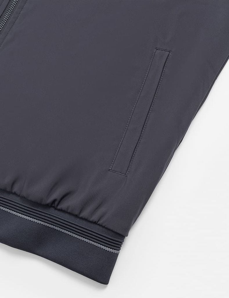 Áo khoác lót lông nam cổ dựng logo ngực