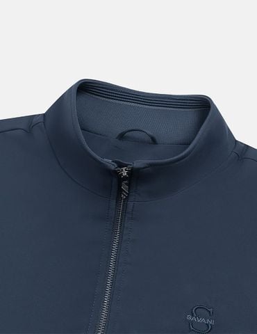 Áo khoác lót lông nam cổ dựng logo ngực