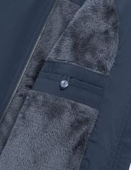 Áo khoác lót lông nam cổ dựng logo ngực