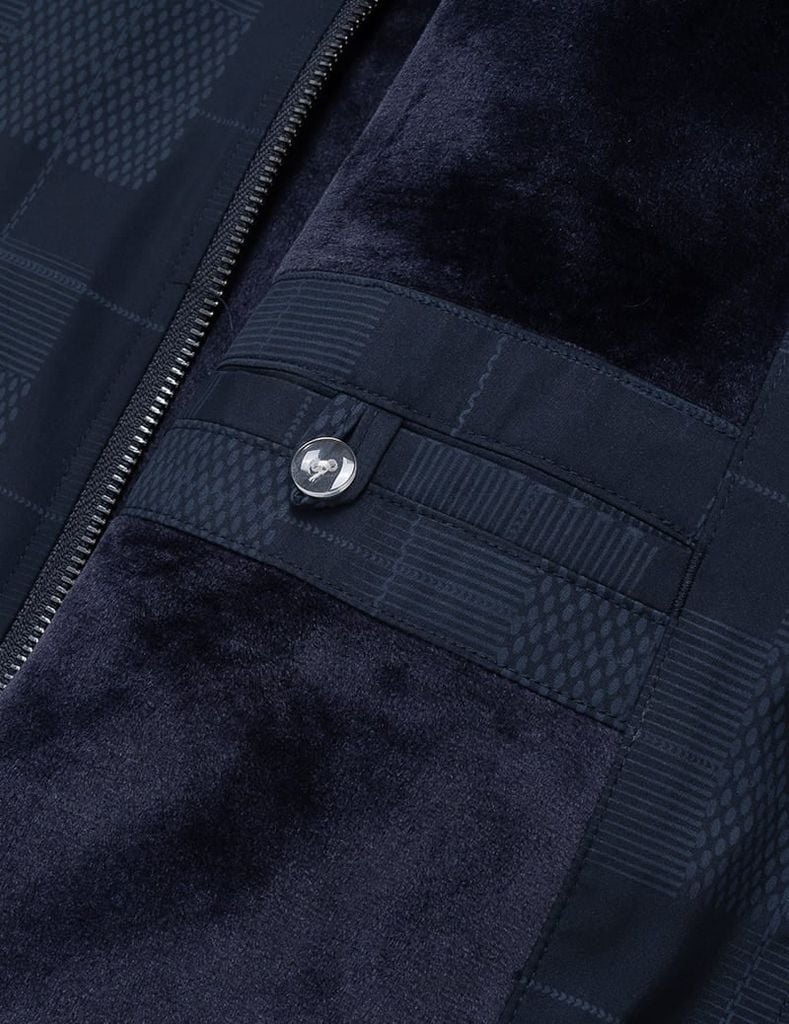 Áo khoác nam lót lông cổ bomber