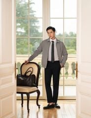 Áo khoác nam lót lông cổ bẻ