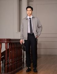 Áo khoác nam lót lông cổ bẻ