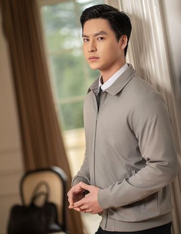 Áo khoác nam lót lông cổ bẻ