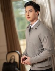 Áo khoác nam lót lông cổ bẻ