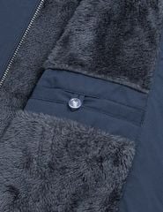 Áo khoác nam lót lông cổ bẻ