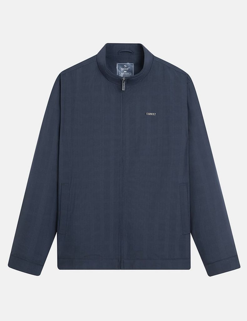 Áo khoác nam lót lông cổ dựng logo ngực