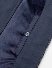 Áo khoác nam lót lông cổ dựng logo ngực