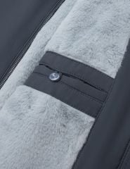 Áo khoác lót lông nam đính logo trước ngực