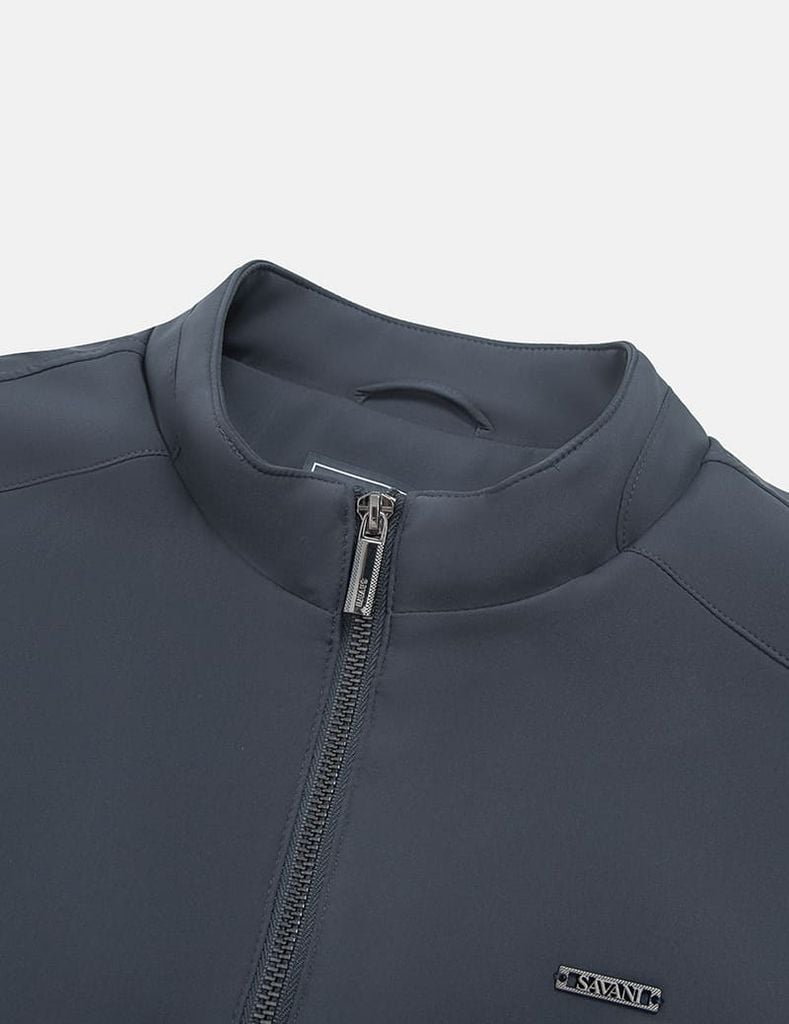 Áo khoác lót lông nam đính logo trước ngực