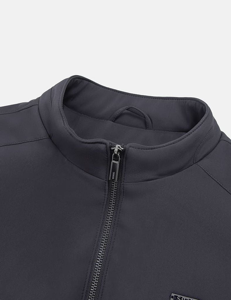 Áo khoác lót lông nam đính logo trước ngực