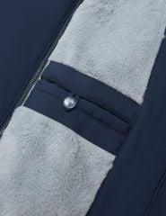 Áo khoác lót lông nam đính logo trước ngực