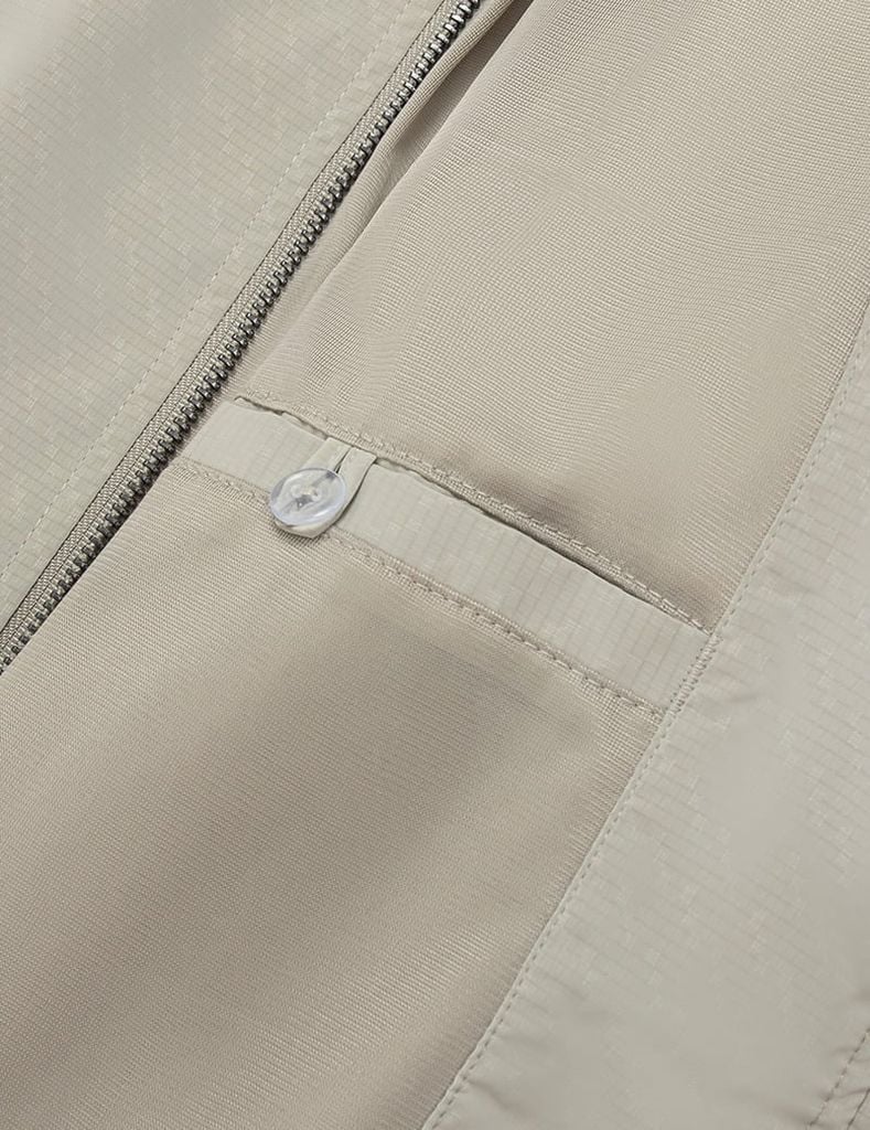 Áo khoác cổ đứng nam in logo trước ngực