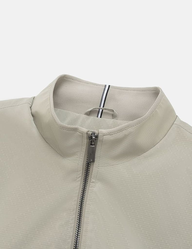 Áo khoác cổ đứng nam in logo trước ngực