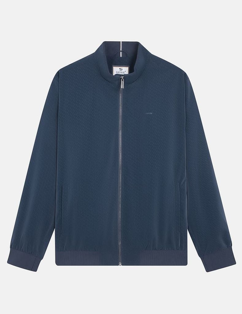 Áo khoác cổ đứng nam in logo trước ngực