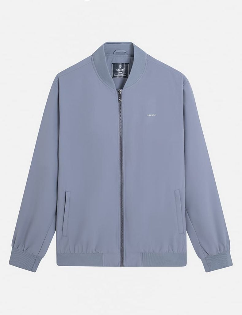 Áo khoác nam lót thường cổ bomber logo trước ngực