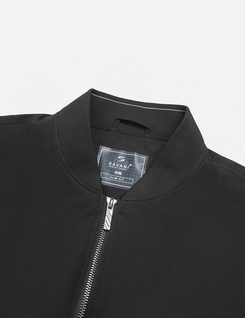 Áo khoác nam lót thường cổ bomber logo trước ngực