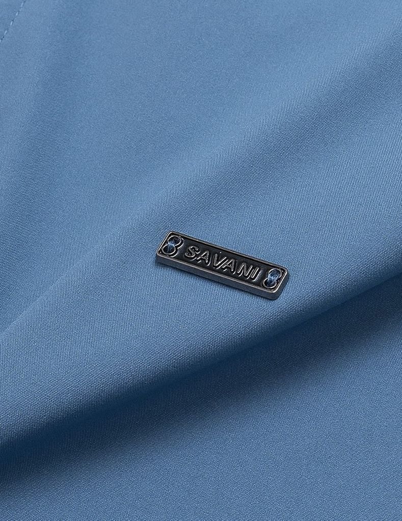 Áo khoác nam lót thường cổ đứng đính logo trước ngực