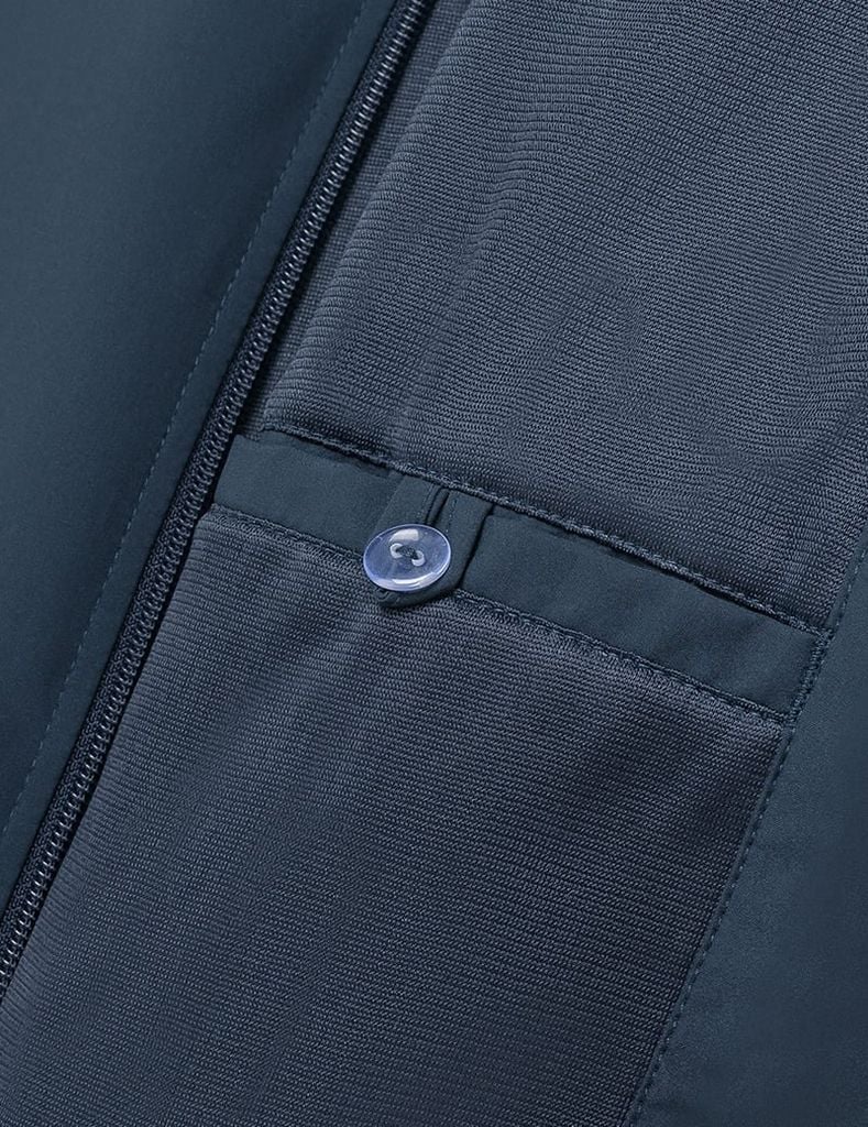 Áo khoác nam lót thường cổ đứng đính logo trước ngực