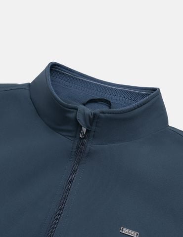 Áo khoác nam lót thường cổ đứng đính logo trước ngực