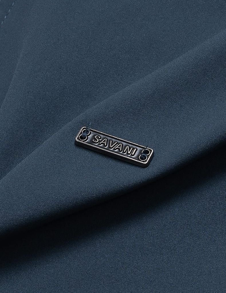 Áo khoác nam lót thường cổ đứng đính logo trước ngực