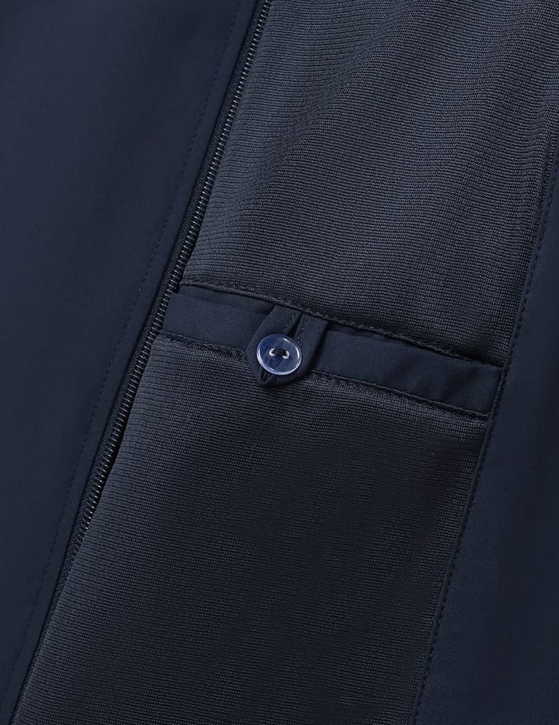 Áo khoác nam lót thường cổ đứng đính logo trước ngực