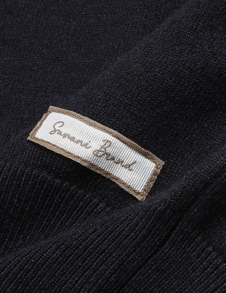 Áo len cổ tròn nam phối màu