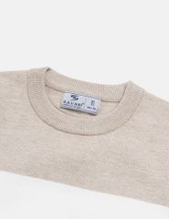 Áo len cổ tròn nam phối màu