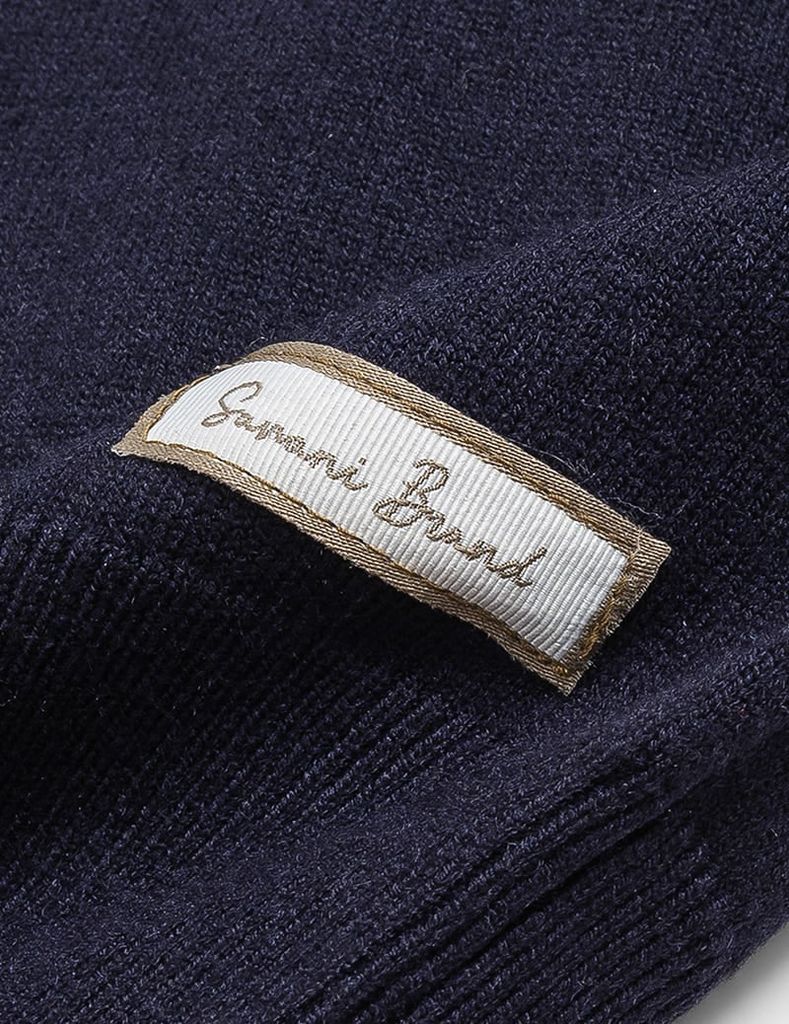 Áo len cổ tròn nam phối màu