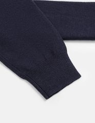 Áo len cổ tròn nam phối màu