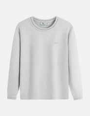 Áo len cổ tròn nam line cổ tay áo