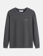 Áo len cổ tròn nam line cổ tay áo