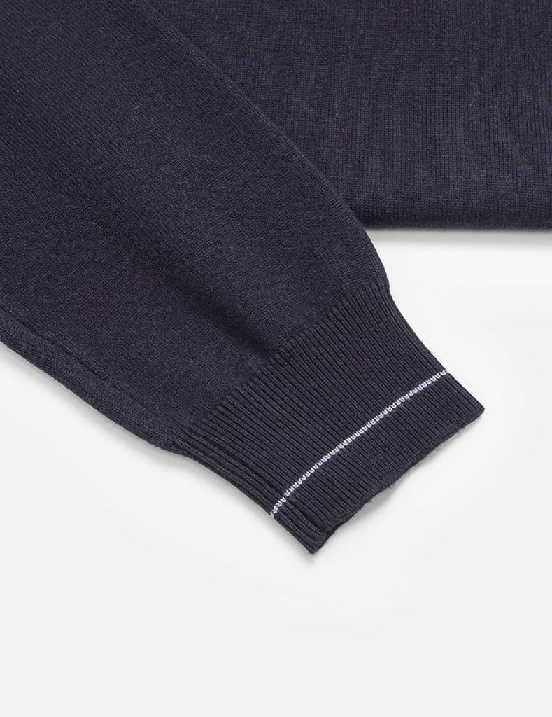 Áo len cổ tròn nam line cổ tay áo