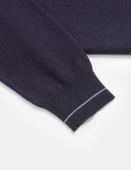 Áo len cổ tròn nam line cổ tay áo