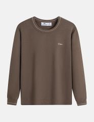 Áo len cổ tròn nam line cổ tay áo