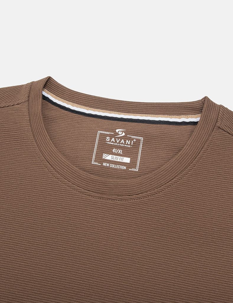 Áo nỉ cổ tròn nam in hai tay