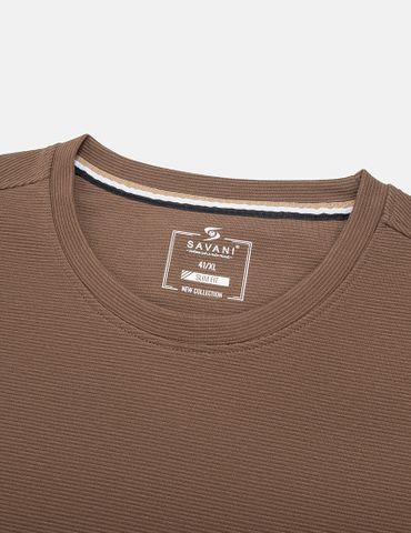 Áo nỉ cổ tròn nam in hai tay