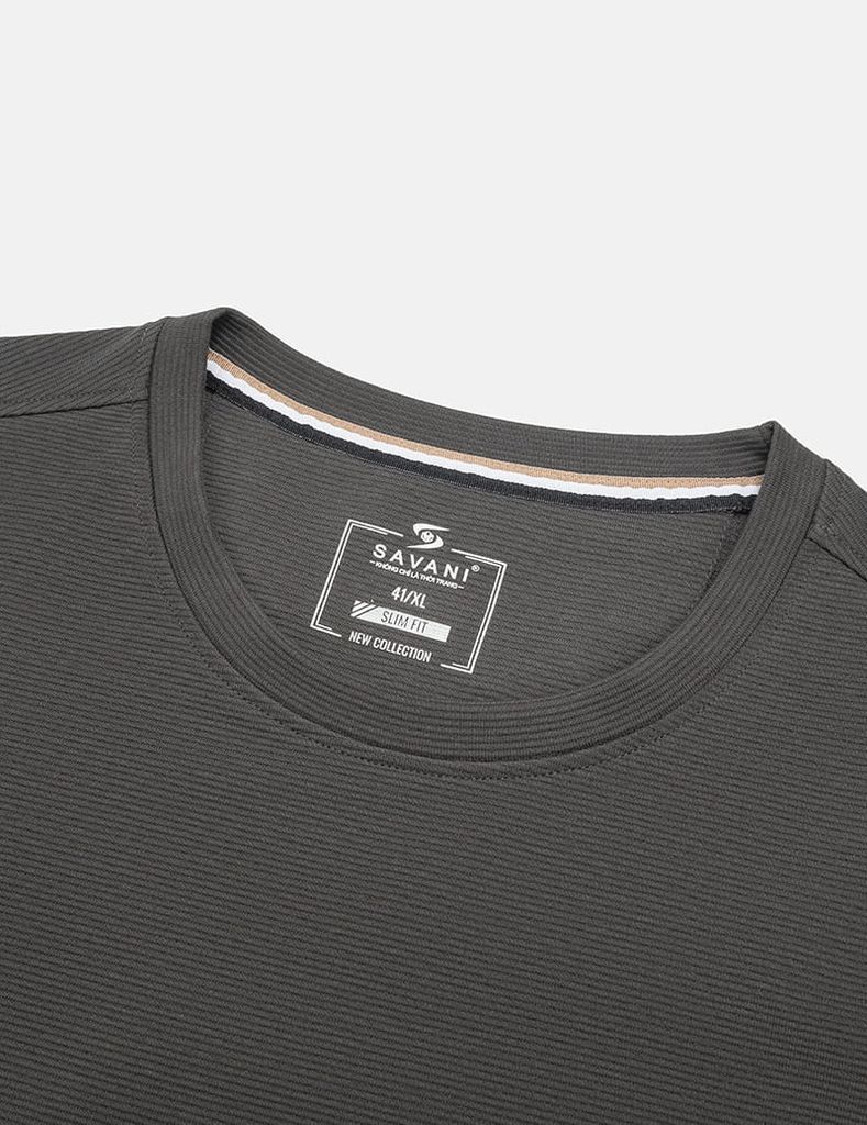 Áo nỉ cổ tròn nam in hai tay