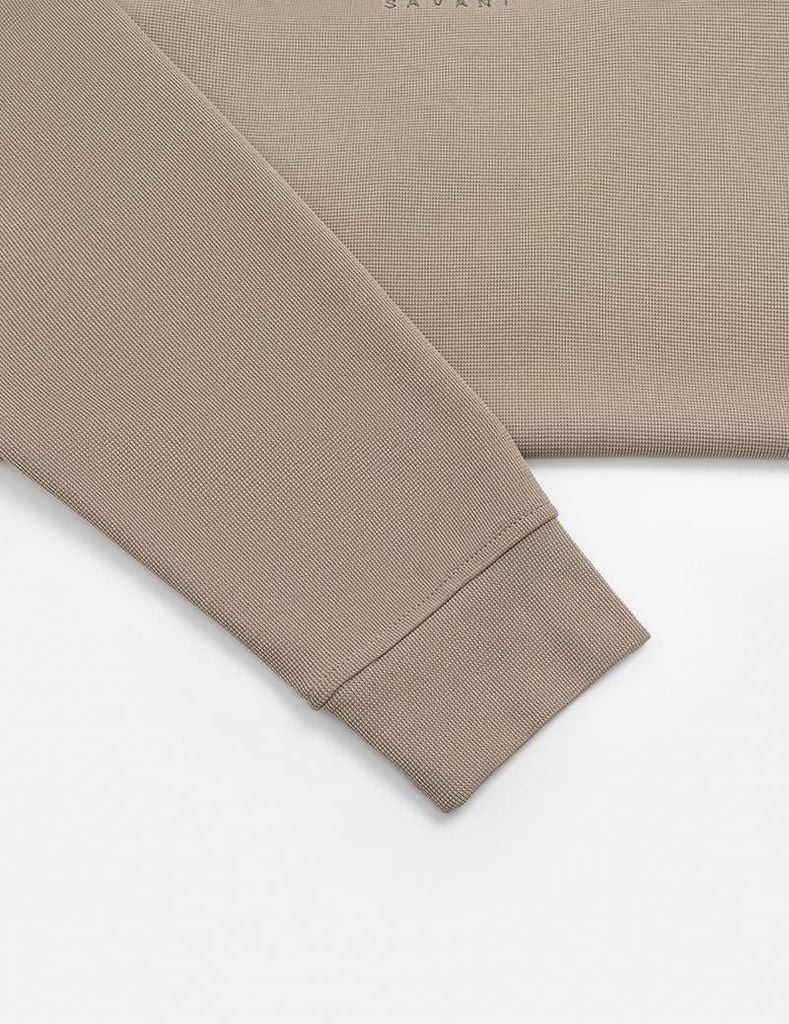 Áo nỉ cổ tròn nam hình thêu trước ngực