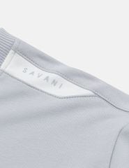 Áo nỉ cổ tròn nam phối vai khác màu