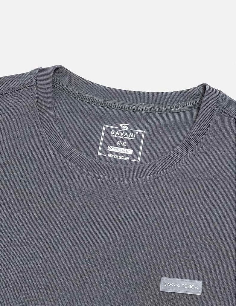 Áo nỉ nam cổ tròn can phối tay áo