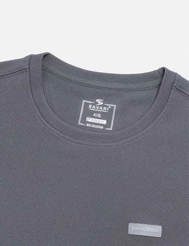 Áo nỉ nam cổ tròn can phối tay áo