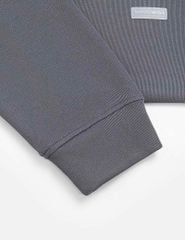 Áo nỉ nam cổ tròn can phối tay áo