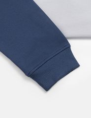 Áo nỉ nam cổ tròn phối màu thân trước