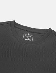 Áo nỉ nam cổ tròn mác cao su ngực