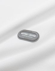 Áo nỉ nam cổ tròn mác cao su ngực