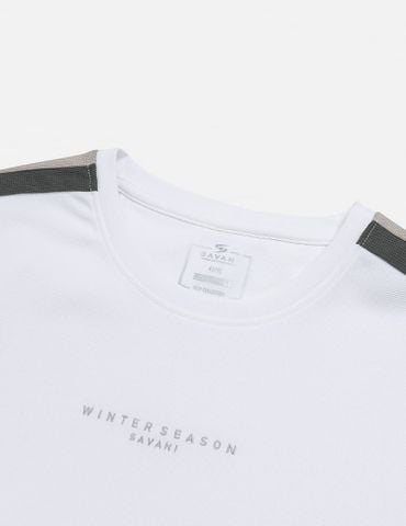 Áo nỉ cổ tròn nam vai phối màu