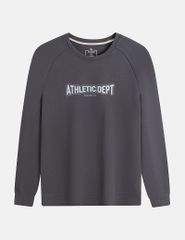 Áo nỉ cổ tròn nam in trước ngực