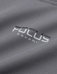 Áo nỉ cổ tròn nam phối lé 2 vai hình in trước ngực