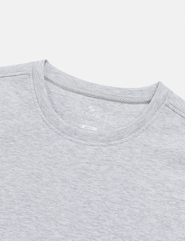 Áo nỉ nam cổ tròn pack cao su