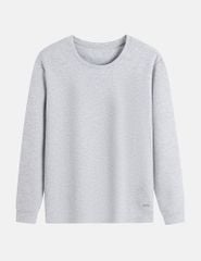 Áo nỉ nam cổ tròn pack cao su